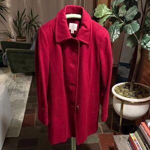 St. John's Bay Vibrant Red Trench Coat